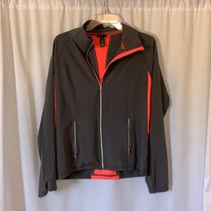 Dark Gray and Pink Running Jacket
